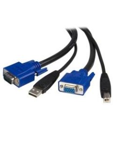 StarTech.com 10 ft 2-in-1 Universal USB KVM Cable - Video / USB cable - HD-15, 4 pin USB Type B (M) - 4 pin USB Type A, HD-15 - 10 - 10ft