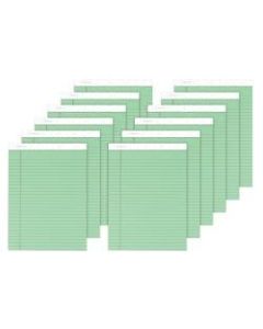 TOPS Prism+ Color Writing Pads, 8 1/2in x 11 3/4in, 100% Recycled Legal Ruled, 50 Sheets, Green, Pack Of 12 Pads