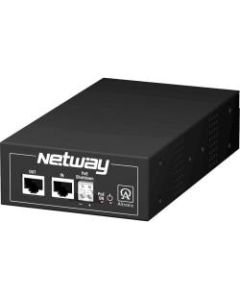 Altronix NetWay1E Power over Ethernet Injector - 110 V AC Input - 1 x 10/100/1000Base-T Input Port(s) - 1 x 10/100/1000Base-T Output Port(s) - 85 W