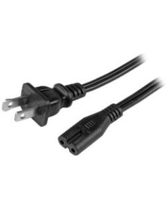 StarTech.com 6 ft Standard Laptop Power Cord - NEMA 1-15P to C7 - Black - 6 ft Cord Length