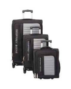 Overland Geoffrey Beene Adventure 3-Piece Luggage Set, Black/Gray