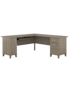 Bush Furniture Somerset L Shaped Desk, 72inW, Ash Gray, Standard Delivery