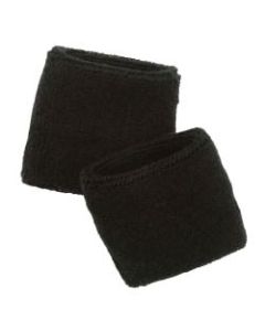 Ergodyne Chill-Its 6500 Wrist Sweatbands, Black, Pack Of 24 Sweatbands