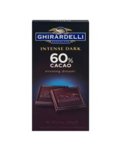 Ghirardelli Intense Dark, Chocolate Evening Dream 60% Cacao, 3.5 Oz, Pack Of 12 Bags