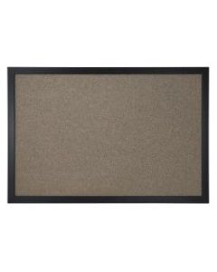 Office Depot Brand Cork Bulletin Board, 12in x 18in, Black Finish Frame