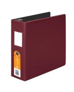 Wilson Jones Heavy-Duty 3-Ring Binder, 3in D-Rings, 42% Recycled, Dark Red