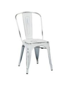 Office Star Bristow Armless Chairs, Antique White, Set Of 2 Chairs
