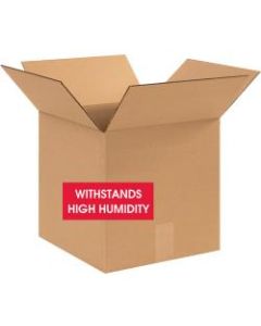 Office Depot Brand V3c Weather-Resistant Corrugated Boxes, 12in x 12in x 12in, Kraft, Pack Of 20 Boxes