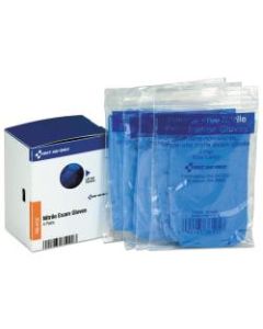 First Aid Only Nitrile Exam Gloves Refill For SmartCompliance General Business Cabinets, Large, Blue, Box Of 4 Pairs