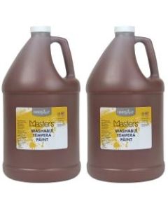 Little Masters Washable Tempera Paint, 128 Oz, Brown, Pack Of 2