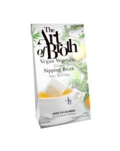 The Art of Broth Vegan Vegetable Flavored Sipping Broth, Box Of 6 Bags