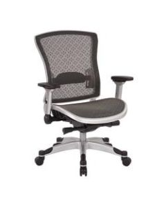 Space Seating Ergonomic Nylon AirGrid Mid-Back Drafting Chair, Black