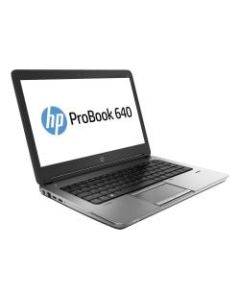 HP ProBook 640 G1 Refurbished Laptop, 14in Screen, Intel Core i5, 4GB Memory, 120GB Solid State Drive, Windows 10, H640G1I54120WH