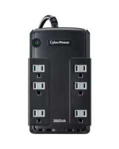 CyberPower CP350SLG Standby UPS Systems - 350VA/255W, 120 VAC, NEMA 5-15P, Compact, 6 Outlets, $75000 CEG, 3YR Warranty