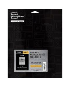 Avery PermaTrack Asset Tag Label - Permanent Adhesive - Rectangle - Laser - Silver - Film - 84 / Sheet - 8 Total Sheets - 672 Total Label(s) - 5