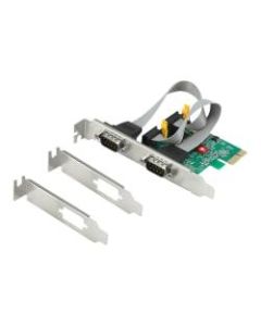 SIIG 2 Port DP Cyber RS-232 2S PCIe Card - 250Kbps - ASIX AX99100 Chipset - PCI Express Base Specification 2.0 Compliant