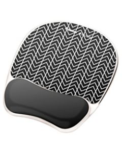 Fellowes Photo Gel Mouse Pad And Wrist Rest With Microban, Chevron Pattern