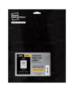Avery PermaTrack Asset Tag Label - Permanent Adhesive - Rectangle - Laser - White - Film - 84 / Sheet - 8 Total Sheets - 672 Total Label(s) - 5