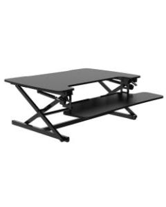 FlexiSpot M8M Height-Adjustable Stand-Up Desk Converter, 19-3/4inH x 35inW x 23-1/4inD, Black