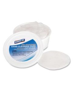 Genuine Joe Pre-moistened Hand Cleaning Pads - 3in Roll Diameter - White - Quick Drying, Pre-moistened, Non-irritating - For Multi Surface - 50 Per Pack - 3600 / Carton
