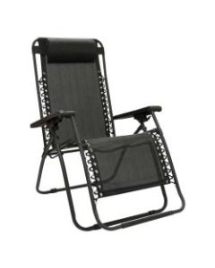 Creative Outdoor Zero Gravity Single-Seat Folding Chair, Black