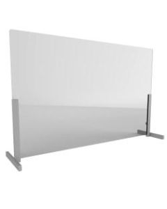 Linea Italia, Inc. Wellness Line Acrylic Sneeze Guard, 24in x 48in, Clear