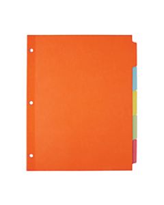 Office Depot Brand Plain Dividers With Write-On Tabs, Multicolor, 5-Tab