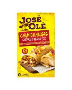 Jose Ole Steak & Cheese Chimichangas, 80 Oz, Box Of 16 Chimichangas