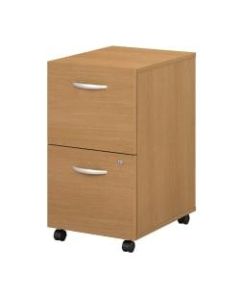 Bush Business Furniture Components 2 Drawer Mobile File Cabinet, Light Oak, Standard Delivery
