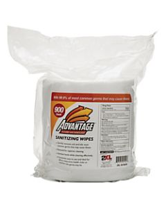 Advantage 2XL Sanitizing Wipes, Unscented, Pack Of 900 Wipes