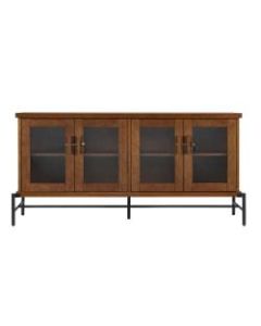 Southern Enterprises Chalford TV Console Table, 29inH x 60inW x 15-1/4inD, Whiskey Maple/Aged Black