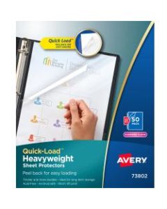 Avery Quick-Load Nonstick Sheet Protectors, Heavyweight, Diamond Clear, Box Of 50