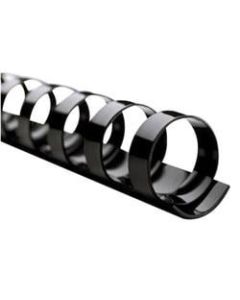 GBC CombBind Binding Spines, 1/4in, 25-Sheet Capacity, Black, Box Of 100