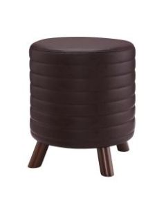 Linon Ramath Faux Leather Stool, Brown