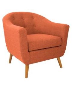 Lumisource Accent Chair, Rockwell, Orange/Brown