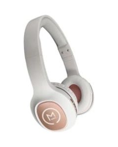 Morpheus 360 Tremors Wireless On-Ear Headphones - Bluetooth 5.0 Headset with Microphone - HP4500R - Stereo - Wired/Wireless - 32 Ohm - 22 Hz - 20 kHz - Over-the-head - Binaural - On-the-Ear - White-Rose Gold - Comfortable - Adjustable