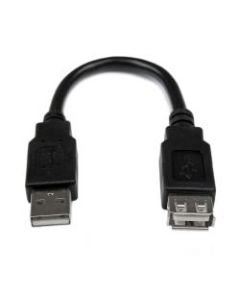 StarTech.com 6in USB 2.0 Extension Adapter Cable A to A - M/F - Extends the length your current USB device cable by 6 inches - 6 inch usb a to a extension cable - 6in usb a male to a female cable - 6in usb 2.0 extension cord