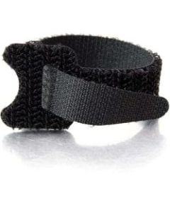 C2G 6in Hook and Loop Cable Management Wraps Multipack (12 pack) - Black Cable Wraps - Cable Strap - Black - 12 Pack