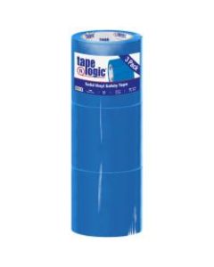 BOX Packaging Solid Vinyl Safety Tape, 3in Core, 4in x 36 Yd., Blue, Case Of 3