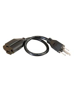 C2G 15ft Power Extension Cord - 18 AWG - NEMA 5-15P to NEMA 5-15R - Extend your power cord AND keep your UPS and surge outlets free