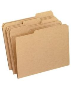 Pendaflex File Folders, 1/3 Cut, Letter Size, Kraft, Pack Of 100