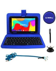 Linsay F7 Tablet, 7in Screen, 2GB Memory, 32GB Storage, Android 10, Blue Keyboard