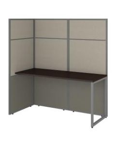 Bush Business Furniture Easy Office 60inW Cubicle Desk Workstation With 66inH Open Panels, Mocha Cherry, Standard Delivery