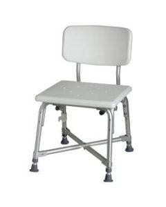 Medline Bariatric Aluminum Bath Bench With Back, White