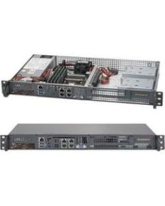 Supermicro SuperServer 5018D-FN4T Barebone System - 1U Rack-mountable - Socket BGA-1667 - 1 x Processor Support - Black - 128 GB DDR4 SDRAM DDR4-2133/PC4-17000 Maximum RAM Support - Serial ATA/600 RAID Supported Controller - ASPEED AST2400 Integrated