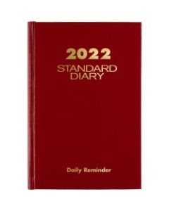 AT-A-GLANCE 2022 Standard Diary With Daily Reminder, 5 1/2in x 8in, Red