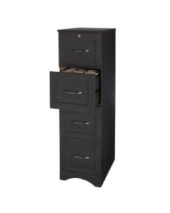 Realspace Pelingo 22inD Vertical 4-Drawer Vertical File Cabinet, Gray