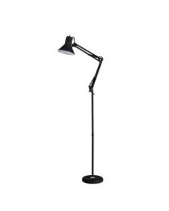 Bostitch Swing Arm LED Floor Lamp, 72inH, Black