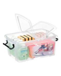 CEP Strata Smart Storemaster Storage Box With Butterfly Closure, 12 Liters, Clear