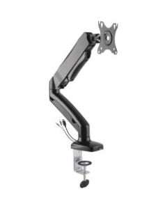 Lorell 2-Section Single Arm Monitor Mount, 22-1/2inH x 18-7/16inW x 4-5/8inD, Matte Black